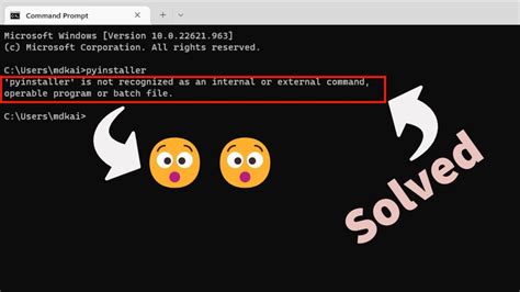 Pyinstaller Is Not Recognized As An Internal Or External Command Youtube