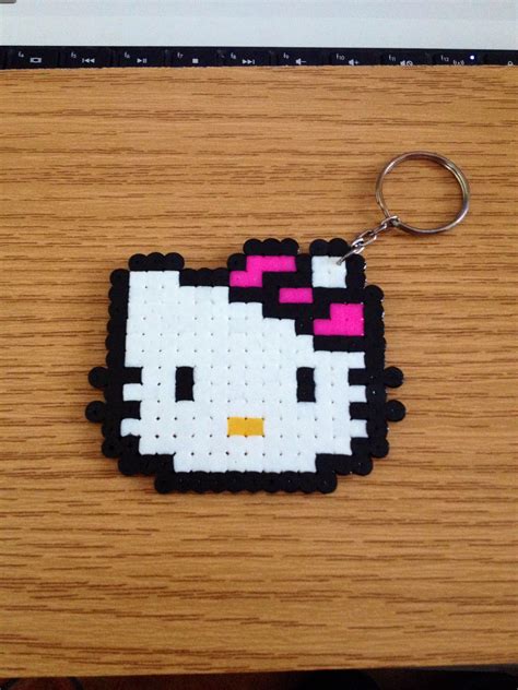 Llavero Hello Kitty De Hama By Rubich Melty Beads Fuse Beads Perler