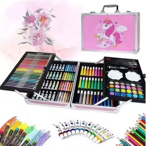 Kit Dibujo Maleta Colores Lapices Estuche Profesional Piezas