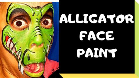 Alligator Face Paint Full Face Tutorial Youtube