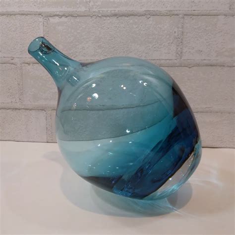 MCM Modernist Johanna Jelinek Salong Turquoise Ocean Blue Art Glass