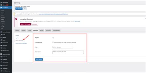 Settings Offline Payment Add On Learnpress ThimPress Docs