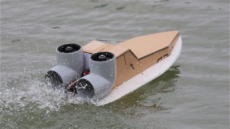 How To Make A Boat Rc Cardboard Boat Youtube