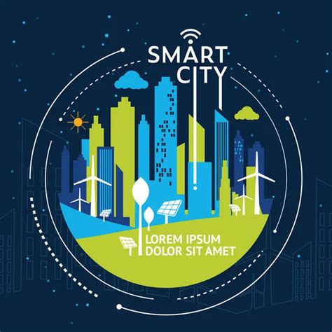 Smart City Modern City Concept Design Vector Illustration Stock Vector