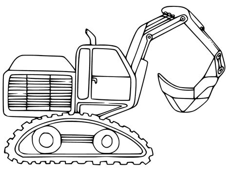 Medium Excavator Coloring Page Download Print Or Color Online For Free