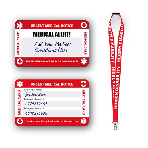 Buy Medical Alert Card Medical Condition Info Card With Writable Panel