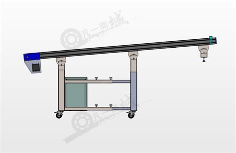 角度可调宽幅型输送机三维模型下载凡一商城