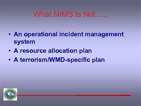 National Incident Management System Nims Standardized Emergency Management