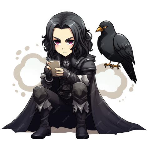 Premium Ai Image Eric Draven The Crow Cartoon Character Generative Ai