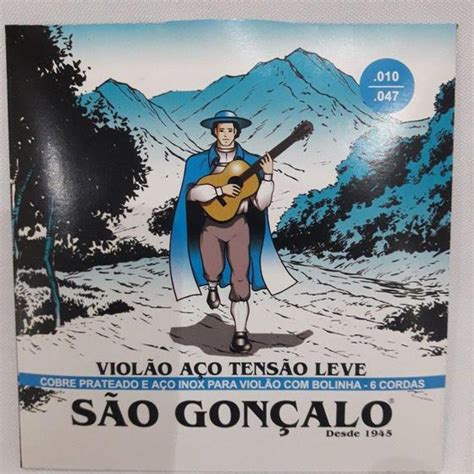 Encordoamento para Violão aço São Gonçalo Tensão Leve C Bolinha 6