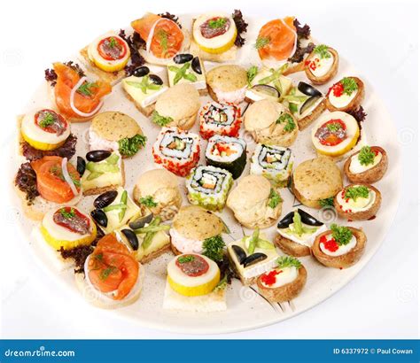 Plate Of Canapes Stock Photography Image 6337972