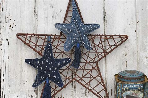 Beautiful Fabric Star Ornament Tutorial And Free Pattern Pillar Box