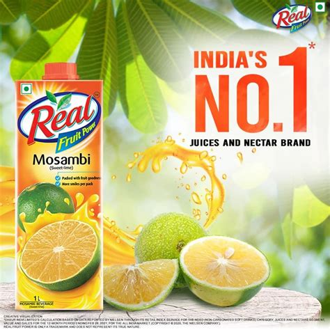 Dabur Real Fruit Power Mosambi Juice L Packaging Type Tetrapack At