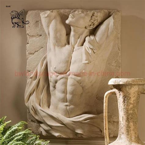 Blve Natural Stone Carving D Naked Women Marble Wall Relief Sculpture