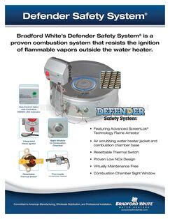 Bradford White RG2PV50T6N Water Heater Defender Safety System Water