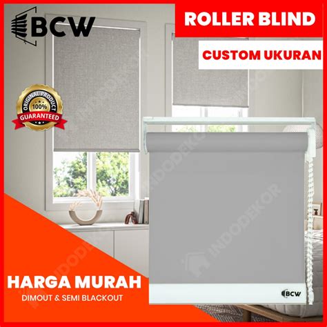 Jual Roller Blind Dimout Blackout BCW Tirai Gulung Gorden Minimalis