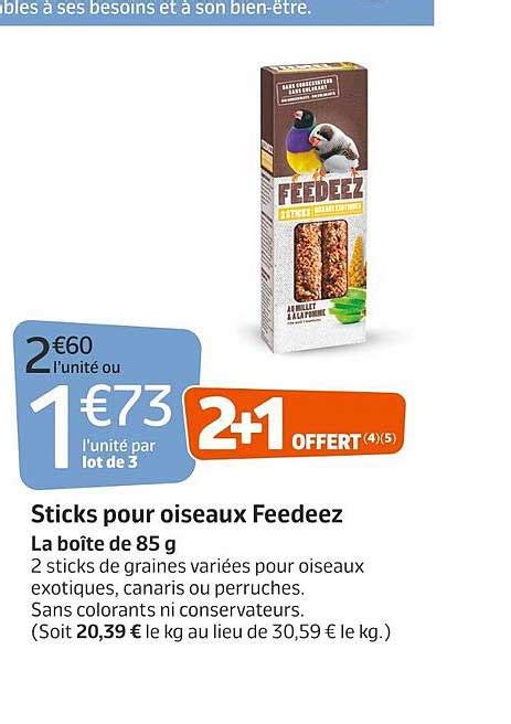 Promo Sticks Pour Oiseaux Feedeez Chez Jardiland ICatalogue Fr