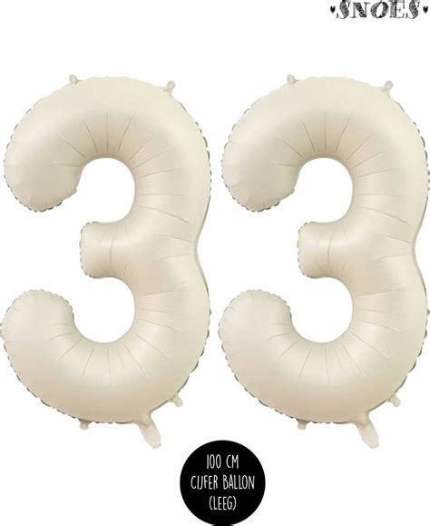 Cijfer Helium Folie Ballon Xl Jaar Cijfer Creme Satijn Nude Cm Bol