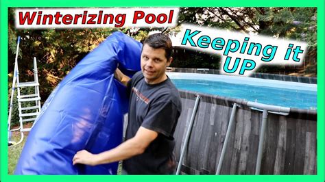 How To Winterize Above Ground Pool Leaving It Up Youtube