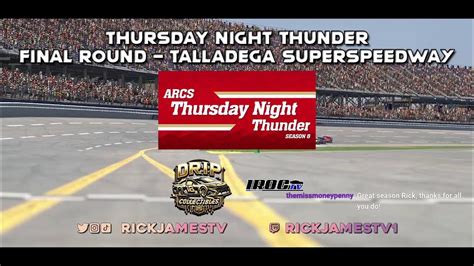 Iracing Thursday Night Thunder Final Round Talladega Superspeedway Youtube