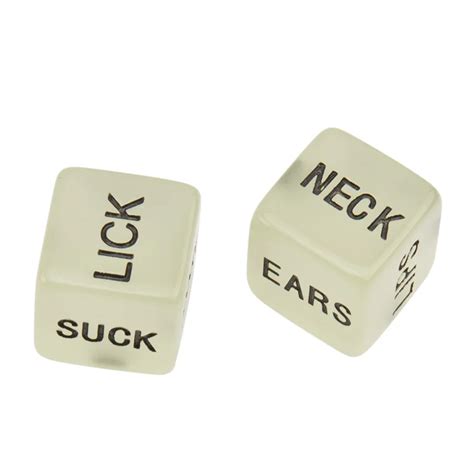 1 Pair Luminous English Sex Dice Lovers Romance Foreplay Adult Games Erotic Party Funny T