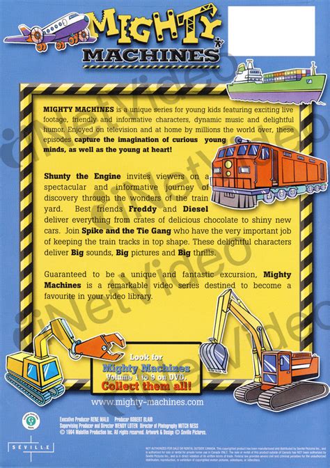 Mighty And Super Machines - At the Train Yard! on DVD Movie