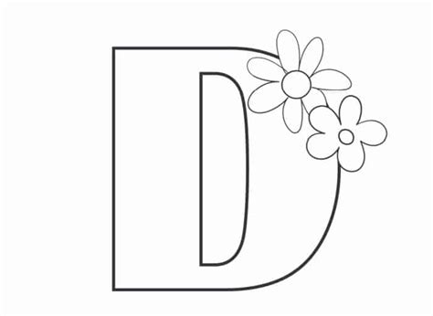 Printable Letter D Outline Print Bubble Letter D Bubble Letter D