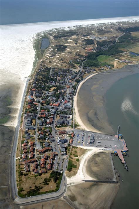 Wittdün auf Amrum aus der Vogelperspektive Hafen Wittdün auf Amrum