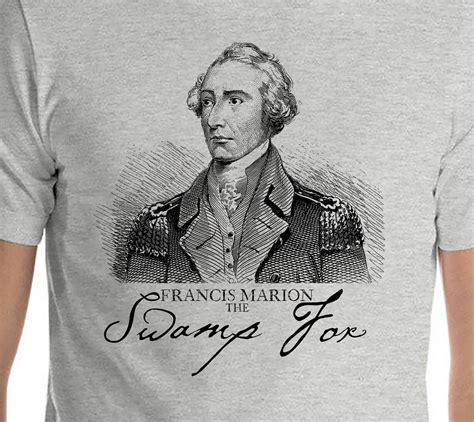 Francis Marion The Swamp Fox Revolutionary War Sc Short Sleeve Etsy