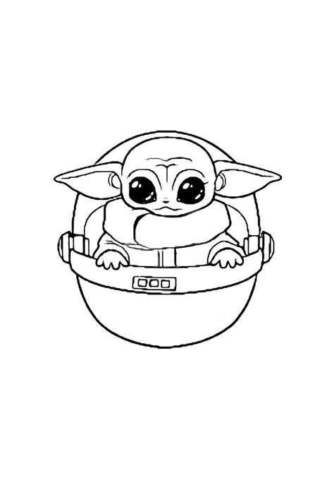 Disegni Di Grogu Baby Yoda Da Colorare E Stampare Pdf Gbr