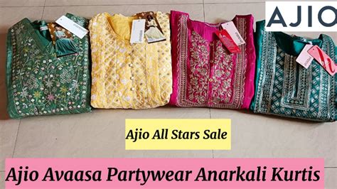 Ajio Partywear Anarkali Kurtis Haul Under Ajio All Stars Sale