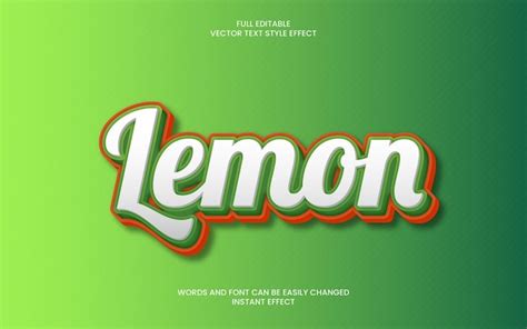 Premium Vector Lemon Text Effect