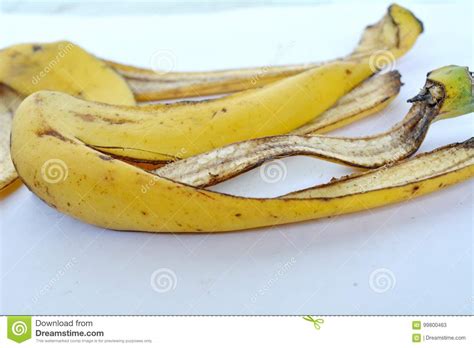 Yellow Banana Peel from Eating. Stock Image - Image of food, gourmet ...