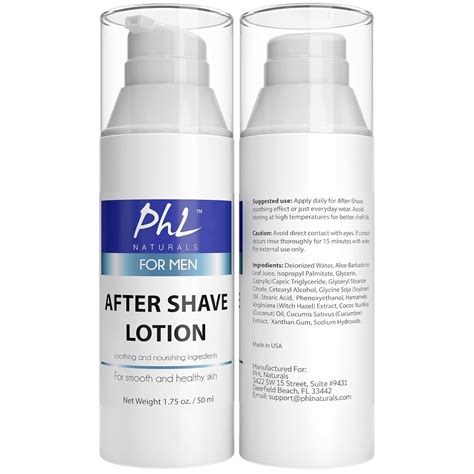 Unscented Natural After Shave Lotion For Men Soothes Irritation From Shaving Moisturizes And