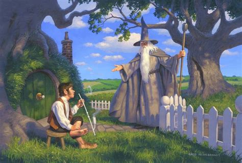 Gandalf Visits Bilbo 2018 Commission Photo Print Large Greg