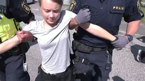 Watch Moment Greta Thunberg Dragged Away By Police Metro Video