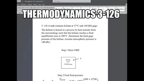 Thermodynamics A Tank Contains Helium At C And Kpa Gage