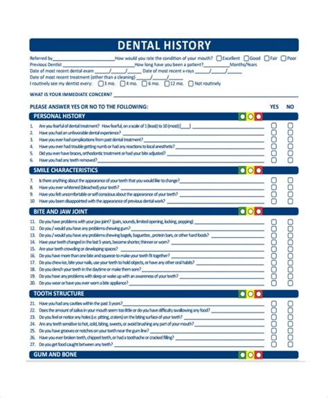 Printable Medical History Form For Dental Office Printable Word Searches