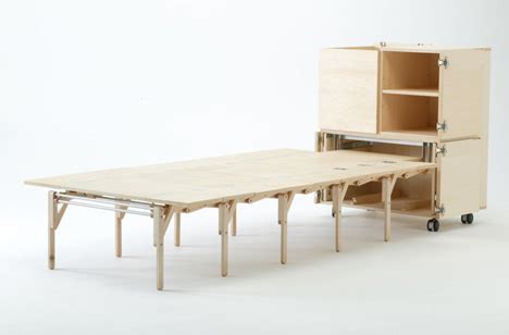 Small Space, Big Appeal: Folding Dining Table + Storage