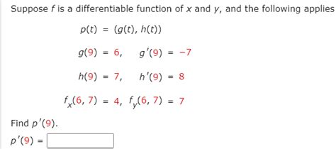 Solved Suppose F Is A Differentiable Function Of X And Y