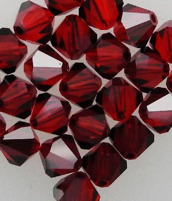 SWAROVSKI 5301 Bicone Bead 6mm Lt Siam Satin Non AB 24 Pieces