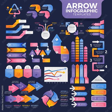 Arrow Infographic Templates Arrow Infographic Sweet Colorful