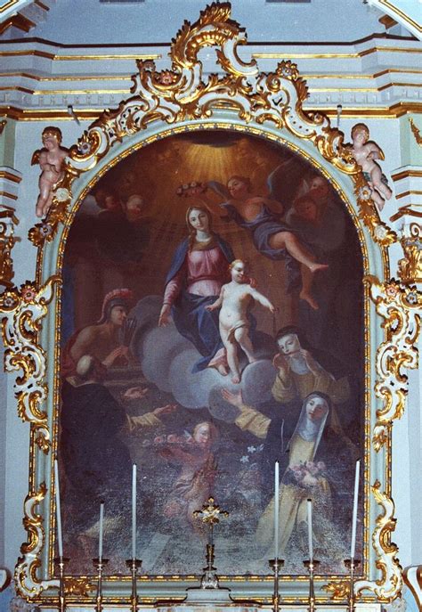 Bottega Siciliana Sec XVIII Cornice Del Quadro Della Madonna Del