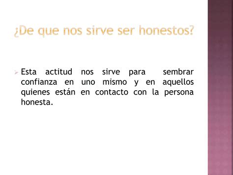 Honestidad Ppt