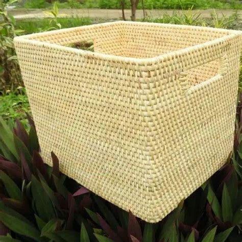 Jual Keranjang Pakaian Rotan Rattan Loundry Basket Keranjang Rotan