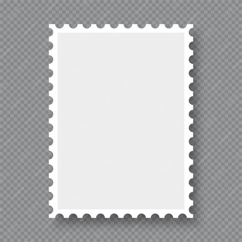 Premium Vector Blank Postage Stamp Clean Postage Stamp Template