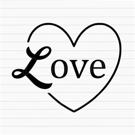 Love Heart Svg Love Heart Cut File Love Heart Vector Love Etsy