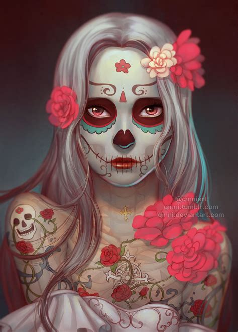 Dia De Los Muertos Skull Art Sugar Skull Art Art