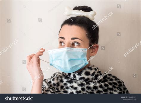Young Woman Dressed Troglodyte Cave Woman Stock Photo 1924491359 ...