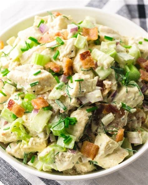 Easy Keto Chicken Salad With Bacon Green And Keto